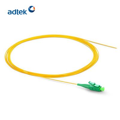 China Yellow LC/APC 0.9MM 9/125 Singlemode Simplex PVC/LSZH Fiber Optic Pigtail JP4A21191MP-YLT for sale