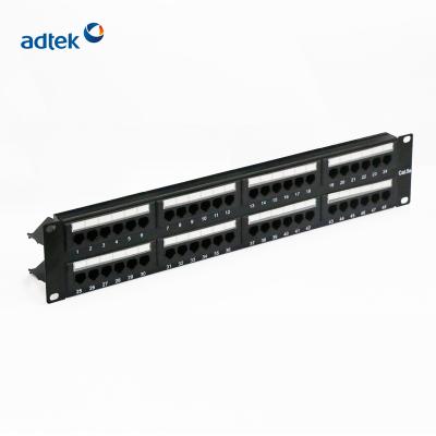 China 48 Cat5e C5U8LMH48 Left Unshielded Patch Panel for sale