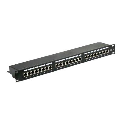 China UTP / FTP Optional Hot Listed UTP 48 / 24 Port Fiber Optic Cat6 Patch Panel for sale