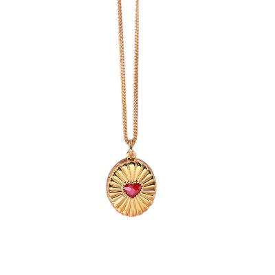 China Wholesale 18K Gold Plating Photo Box Love Necklace Fast Delivery Pendant Necklace For Women Gifts for sale