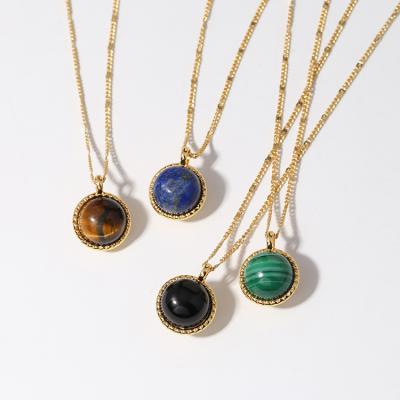 China Fashion Charm Pendant Necklace Jewelry Green Color Peacock Stone Necklace Pendant Necklaces for sale