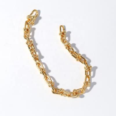 China Trendy Ring Bracelet Metal Style Girls Gold Women Fashion Chain Bracelets for sale