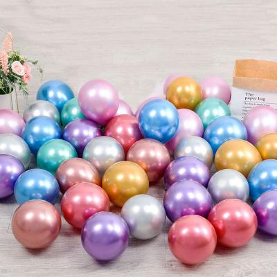 China 5 Inch Latex Balloons Party Decorations Metallic Balloons For Birthday Halloween Christmas Party Decorations Chrome Balloons Wholesale for sale