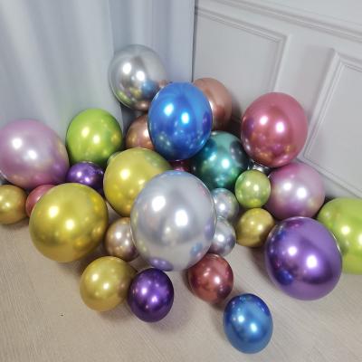 China 12 Inch Latex Balloons Party Decorations Metallic Balloons For Birthday Halloween Christmas Party Decorations Chrome Balloons Wholesale for sale