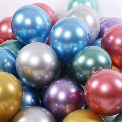 China Party Decorations 1.5 Inch Balloons Blue Black Latex Balloons Group of Ten Wedding Birthday Decoration Metallic Pink for sale