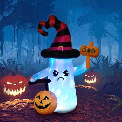 China Halloween Decorations Cheap Ghost Inflatable Scary Clothes Slide Kids Large Led Lightweight Outdoor Inflatable Decoration for sale