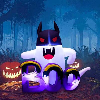 China Cheap Halloween Inflatable Boo Ghost Halloween Decorations Clothes Slide Kids Big Led Lightweight Outdoor Inflatable Decoration for sale