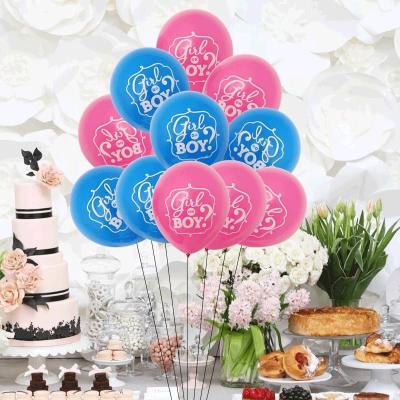 China 12 Inch Gender Reveal Party Decorations Thick Printing Balloons Latex Balloons for Baby Shower Party Decorations Boy or Girl Balloons Wholesale for sale