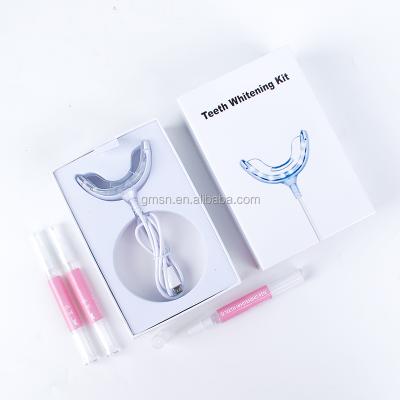 China 2021 Private Label Professional Home Use Dental Bright White Smiles Snow Teeth Whitening Light USB Led Kit Teeth Whitening Kits private logo dropshipping for sale