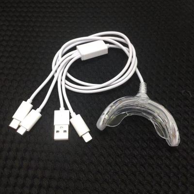 China 2021 New Arrival Teeth Whitening Light Mobile Teeth Whitening Lamp With 4 In 1 Cable, Can Use For iPhone/USB/Type-C/Mirco Led Teeth Whitening Lamp for sale