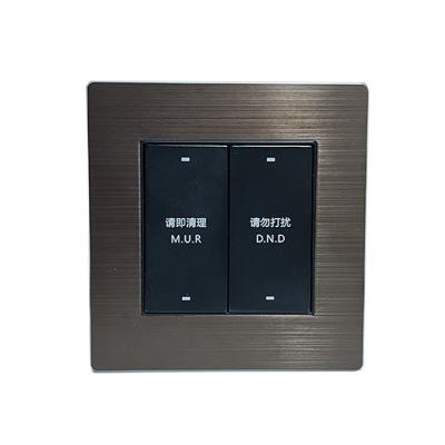 China Factory direct sales single aluminum alloy material single 2 gang switch panel for sale