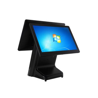 China SDK 15.6inch windows android dual screen pos systems with built in printer for sale