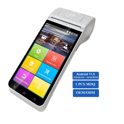 China SDK Android 11 pos handheld machine touch screen portable cash register machine with printer for sale