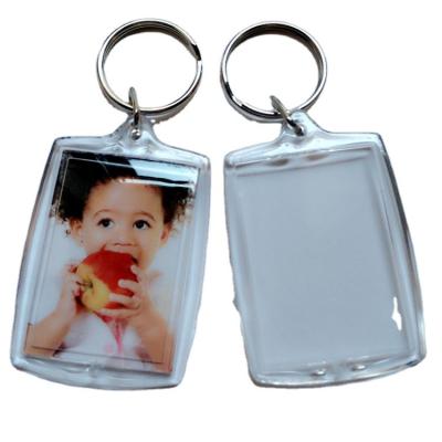 China Promotional Gift Giveaway Item Advertising Acrylic Custom Digital Photo Keychain PVC Photo Gifts Key Chain Digital for sale