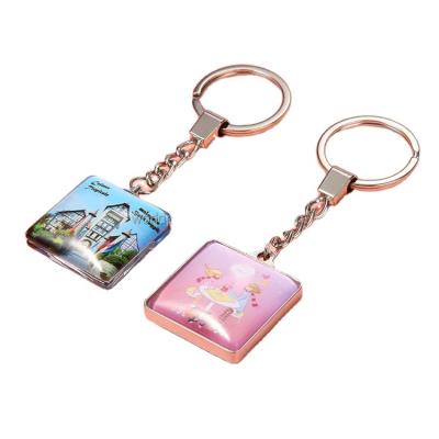 China Hot Stamping Gift Key Chain Real Estate Promotional Products Digital Photo Promotional Gift Making Custom Acrylic Key Chain for sale