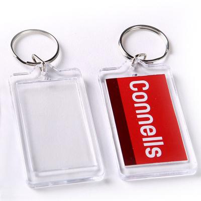 China Promotional Gift Promotional Products With Customized Logo Key Ring Digital Photo Key Chain Blanks Acrylic Key Chain Custom for sale