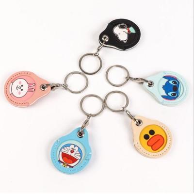 China Durable All 3d Shape Keychain Custom Logo PU Leather Key Chains Ring for sale