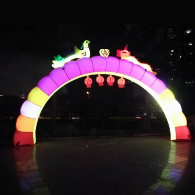 China Inflatable Wholesalers Portable Arch Inflatables Factory China Canton Led Giant Christmas for sale