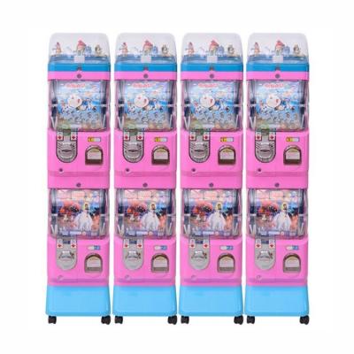 China ABS+PC kids amusement gashapon capsule toys kids gashapon machine two layer capsule vending machine with cover for sale