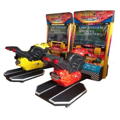 China Indoor Game Zone Metal+Plastic+Acrylic HIFUN Game Zone Coin Operated TT Machine 42 Inch Manx Motorcycle Driving Game for sale