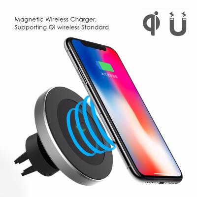 China Fast Wireless Car Mount Cell Phone Qi Car Charger Plates 10 Watt Wireless Mobile Phone Charger for sale