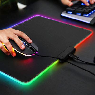 China Custom Made Custom Waterproof Gaming Goods Mouse Pad 250*350*4mm Logo Rubber Large Led RGB for sale