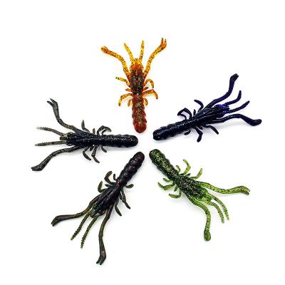 China 6Pcs/Bag PVC Carp Fishing Tackle Soft Baits 4.3g8.0cm Soft Plastic Baits Dig PVC Soft Lure for sale