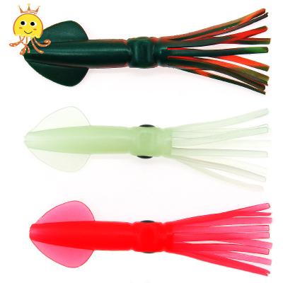 China PVC Luminous Soft Squid Fishing Lures For Mixed Jigs Color Big Game Fishing Squid Luminous Skirts Artificial Baiting Bait for sale