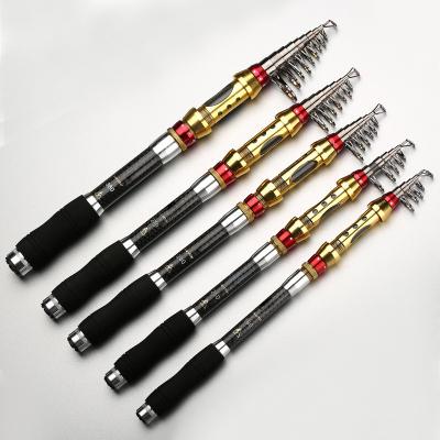 China Amazon Hot Sale Telescopic Carbon Fishing Rod 6 Sections Bend Rod 1.8m/2.1m/2.4m/2.7m/3.0m/3.6m Carbon Fishing Poles Rod for sale