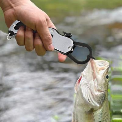 China 304 Steel + Aluminum Alloy Lip Pliers Hand Fish Mouth Clip Catcher Hot Selling Fishing Check Catcher Tools for sale