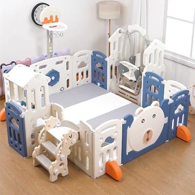 China 2021 New Design Hot Sale Multi-Function Children Safety Modern Plastic Indoor Play Yard Fence Baby Playpen for sale