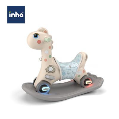 China New Design High Quality Kids Size Rocking Horse Plastic Rocking Horse For Baby Indoor Animal Riding Toy for sale