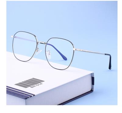 China Eyewear 2021 fashion vintage computer glass frame blue light metal anti big frame computer glasses eye glasses for sale