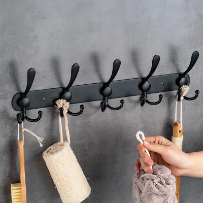 China Viable Wall Mount Coat Hook 5 Hook Coat Hangers Racks Stainless Steel Coat Hanger Connector Hook for sale