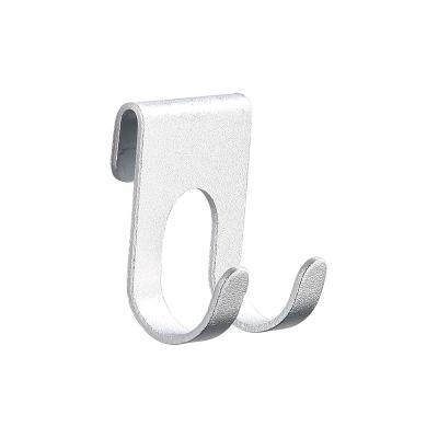 China Durable Brushed Nickel Aluminum Towel / Robe Hook Self Adhesive Wall Hooks For Kitchen Bathroom for sale