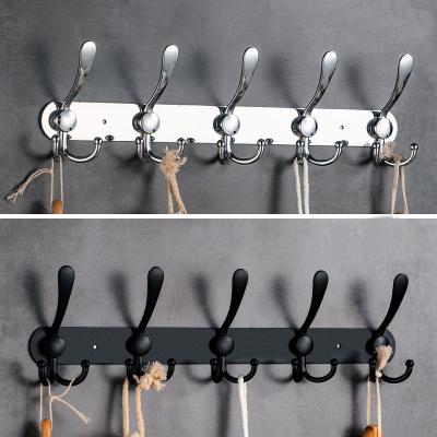 China Durable Rack Stainless Steel Coat Hangers Rack Wall Mounted Robe Hat Coat Hooks for sale