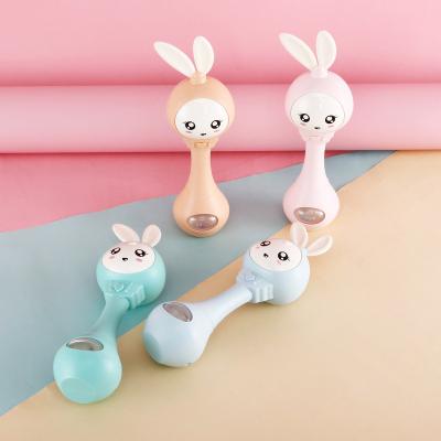 China Smart Bunny Music Story Telling Machine Soft Educational Toys Sonajeros de mano Para de bebe Newborn Gift Baby Rattle for sale