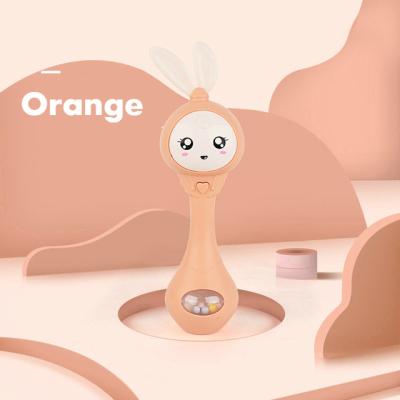 China Lovely Soft Smart Bunny Music Toy Baby Rattle Gift Toys For Mobile Infant Pacifier Bebe Rattle Gift Kids Rabbit Hand Bells Toys for sale