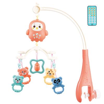 China RC Musical Electric Rattle Crib Musical Box Bell Bedside Rotating Baby Mobiles for sale