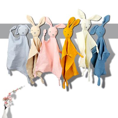 China Gauze Cloth Toys Baby Animal Pure Towel Plush Cotton Cartoon Cute Tower Hanging Handkerchief Saliva Comfort Newborn Towel for sale