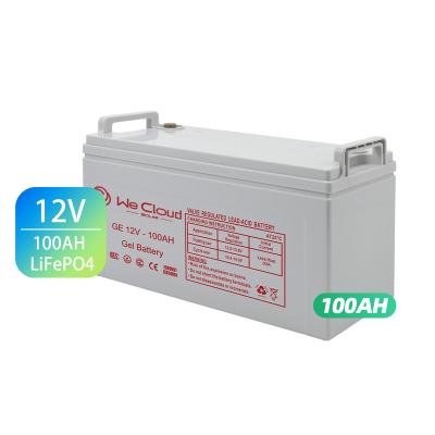 China 12V home appliances battery 100Ah GEL lead acid lithium battery for solar energy storage battery for sale