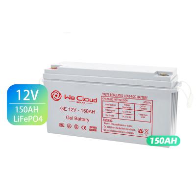 China Home Appliances 12V Battery 150Ah GEL Lead Acid Lithium Battery Solar Home Energy Storage System for sale