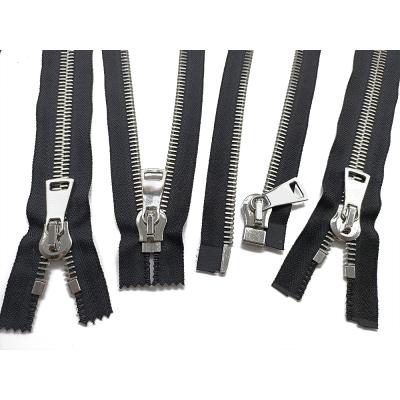 China Good Quality Custom Made Plugged Zipper Nickel Free Color Sliver Teeth Metal Zipper for Large Tents #15 for sale