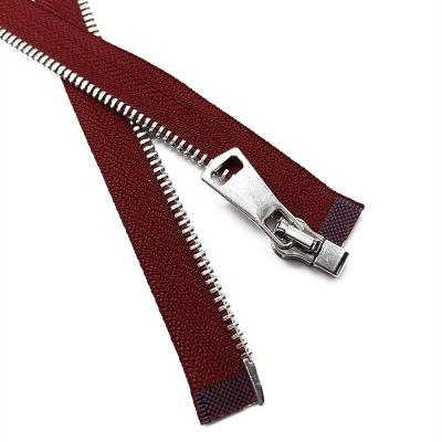 China Factory Customized Zipper Open End Metal Nickel Free Self Locking Jeans Zipper Zipper for sale