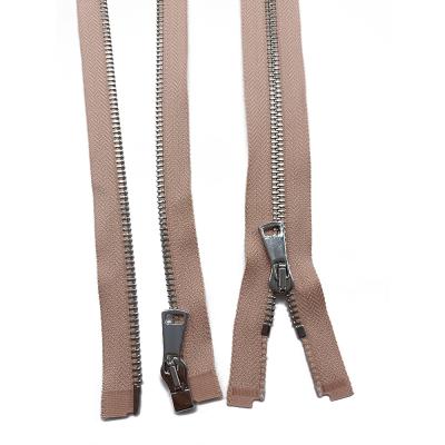 China Factory Wholesale Custom Color #5 Metal Zipper Open End 30cm Open End Zipper Nickel Free With Metal Zipper Puller for sale