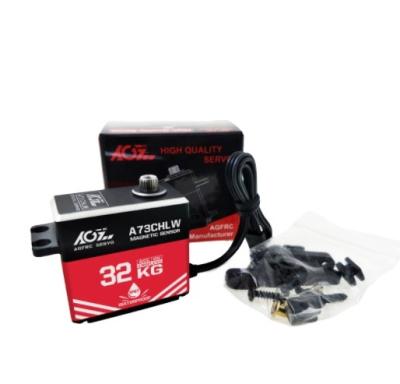 China Radio Control Toy AGFrc A73CHLW Good Price 32KG Metal Gear 180 Degree Rotation Magnetic Waterproof Digital Steering Servo for sale