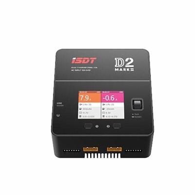 China Industrial ISDT D2 Mark II AC 200W 12A 2-6S Dual Channel Battery Balance Charger For LiPo LiHV NiMH Pb Gaoneng Tattu Battery RC Models for sale