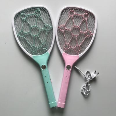 China Cheap Rechargeable Mosquito Swatter Disposable Electric Mosquito-Knocking Racket Fly Swatter for sale