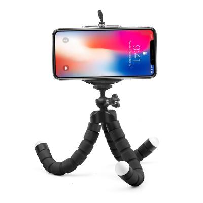 China Wholesale Hot Selling Small Sponge Octopus Mobile Phone Stand Holders Camera Tripod Foldable Selfie Sticks For Phone for sale