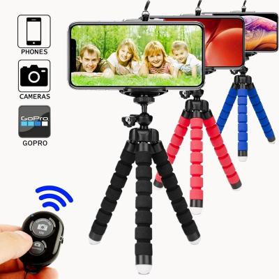 China Wholesale High Quality Flexible Octopus Sponge Small Tripod Mobile Phone Holder Stand Professional Selfie Stick Tripod for sale